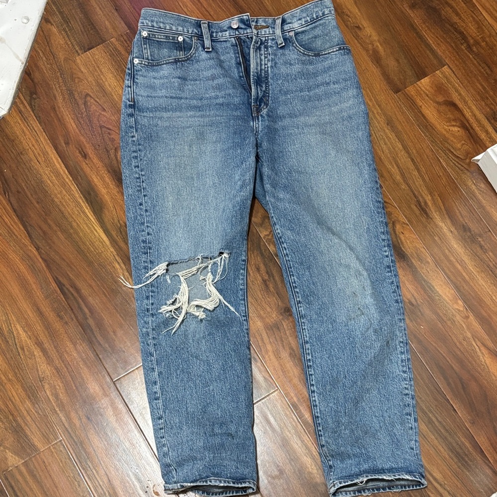 Madewell Men's Relaxed Blue Distressed Jeans